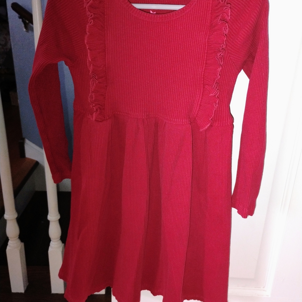Pink Chicken Vibrant Red Kids Dress